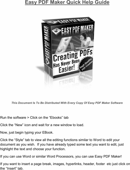 Product picture Easy PDF Maker